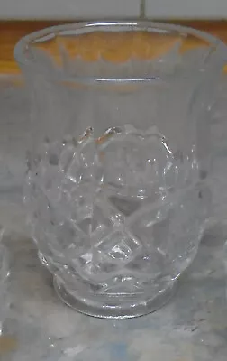 Buy Vintage: Old Fashioned Fancy Heavy Thick Glass Tumbler Approx 8oz:  • 4.50£