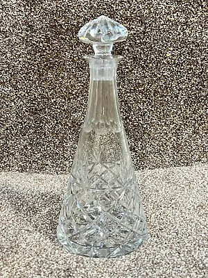 Buy Vintage Tall Crystal Cut Glass Decanter With Stopper • 9.99£