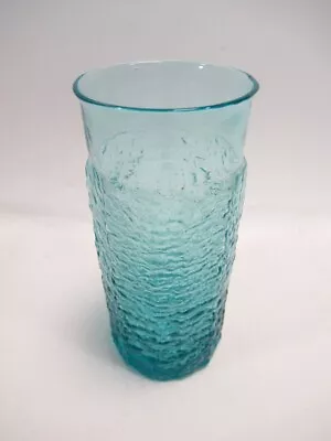 Buy Vintage Dartington Style Kingfisher Blue Bark Glass Vase 5.5  14cm Decorative • 30.60£