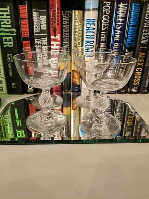 Buy 5  Morgantown 1930's Faceted Stem Crystal Wine Champagne Cocktail Glasses • 28.34£