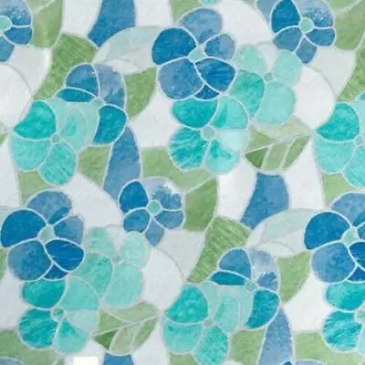 Buy Green  Blue Leaf Stained Glass Window Sticky Back Plastic Self Adhesive Vinyl • 6.38£