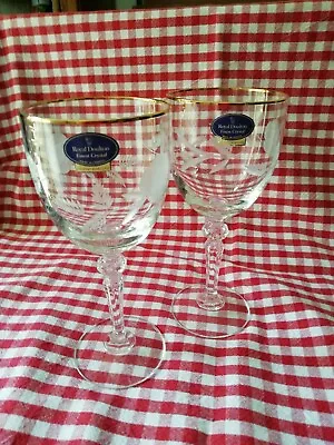 Buy Royal Doulton Country Rose Gold  Embossed Water Goblets • 30£