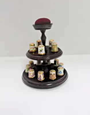 Buy 15 Royal Crown Derby Bone China Thimbles On Stand • 14.99£