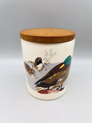 Buy Vintage New Devon Pottery Mallard Duck  Ceramic Jar Pot Canister  • 10£