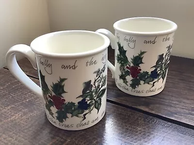 Buy 🎄 2 Portmeirion Christmas The Holly And Ivy Mugs - Unboxed🎄 • 24.99£
