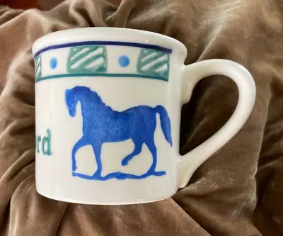 Buy Hartstone Pottery  The Crawford Barn / Blue Horses   Large Mug ~ Mint Condition • 15.14£