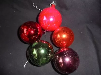 Buy Vintage Glass Christmas Tree Baubles 5 Colours • 14£