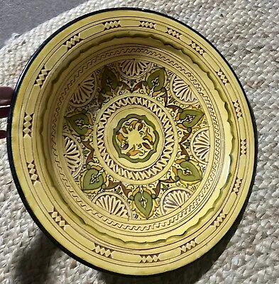 Buy Vintage Large Handmade Moroccan Engraved Decorative Dish, Wall Hanging Pottery  • 250£
