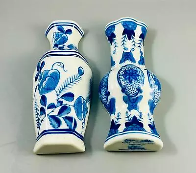 Buy Set Of 2 Seymour Mann China Blue Porcelain Wall Pocket Planter Vase Decor 7  • 33.15£