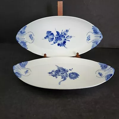 Buy Blue Flowers Braided By Royal Copenhagen 10  Oval Pickle Dishes Set Of 2 10/8124 • 118.58£