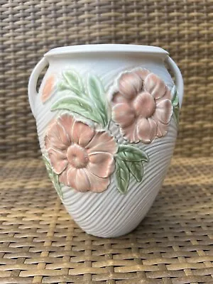 Buy Vintage Park Rose Bridlington England Floral Flower White Large Planter Pot Vase • 12£