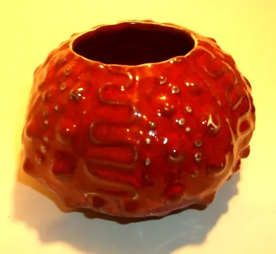 Buy Sea Urchin  Pot In Deep Red- Lovely! • 9.99£