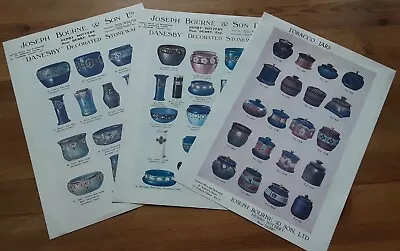 Buy Bourne Denby Replica Advertising Prints From 1920's - Purchased From The Pottery • 9.90£
