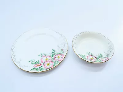 Buy HAMMERSLEY Roses Of England 8  Salad Plate And 5.75  Small Bowl • 12.07£