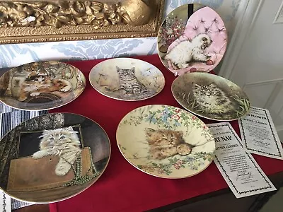 Buy 6 X Royal Worcester Crown Ware Kitten Classics Plates (some With Certs) • 30£