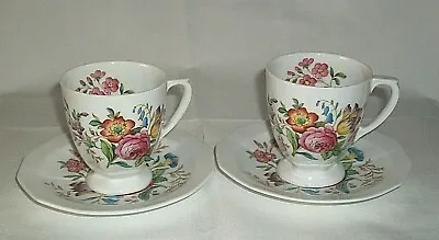 Buy SPODE Copeland - Vtg Set Of Two China Cups & Saucers With Floral Design  • 19.99£