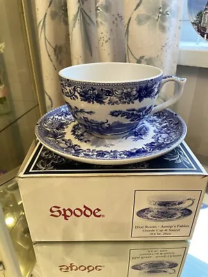 Buy Spode Jumbo Cup And Saucer Aesop's Fables BNIB - Incorrect Backstamp On Cup • 13£