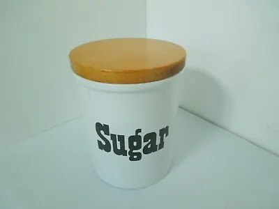 Buy Vintage Arthur Wood Sugar Ceramic Storage Jar Pot Made In England Wood Lid • 8.99£