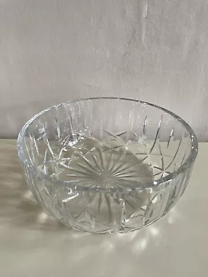 Buy Large Heavy Lead Crystal Cut Glass Bowl Norfolk Pattern By Clapperton’s • 12£