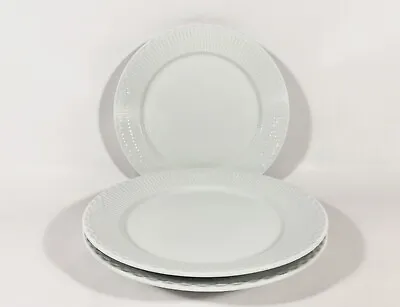 Buy 3x Royal Copenhagen Blue Fluted Princess Plain White  627 Dinner Plates 27,5 Cm • 155.13£