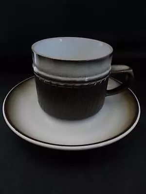 Buy Denby RONDO Coffee Cup & Saucer Stoneware Denby Rondo Teacup Vintage Tableware  • 11.99£