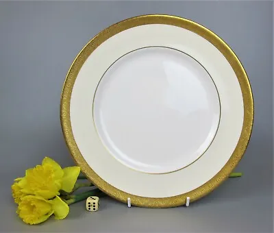 Buy MINTON BUCKINGHAM DINNER PLATE. White & Gold Bone China. VTG 27CM / 10.5  • 24.99£