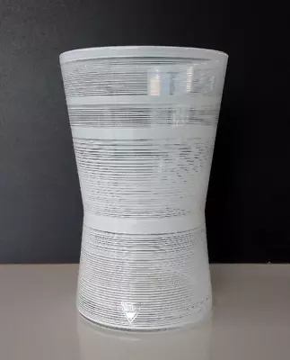 Buy Orrefors Zwizz White Reeded Scandinavian Crystal Vase Ingegerd Raman Sweden • 120.37£