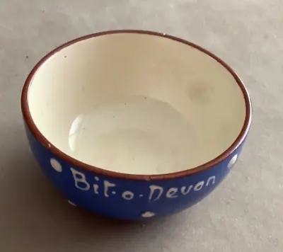 Buy Vintage Devon Handmade Blue & White Souvenir Sugar Bowl ~ Dish • 3.95£