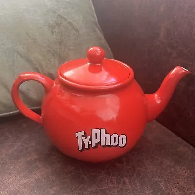 Buy Carlton Ware Arthur Wood Large 4 Cup Bright Red Vintage Typhoo Teapot 15cm Dia • 11.99£