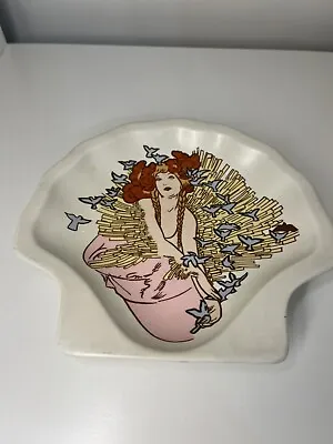 Buy Vintage Poole Pottery Fleurie Shell Pin Trinket Soap Dish Art Nouveau  Design • 30£