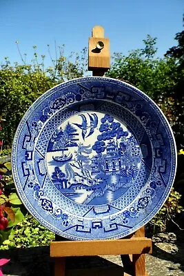 Buy PLATE Willow Blue White Victorian Two Temples Antique  C1860 19th Century  B8ac • 9.99£