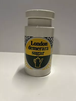Buy Vintage/Retro Burleigh Ware London Demerara Sugar Ceramic Storage Jar 1970’s • 25£