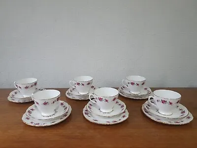 Buy 6 Trio Queen Anne Bone China Floral Pattern In Great Condition  • 39.99£