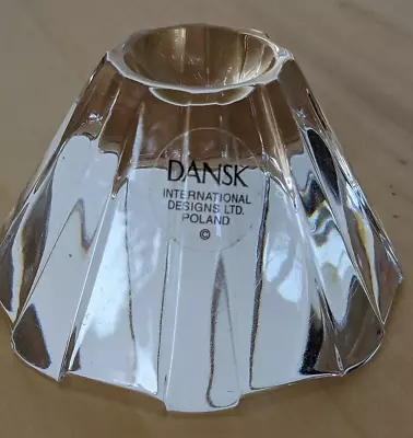 Buy Vintage Dansk International  Full Lead Crystal Candle Holder From Poland • 15£