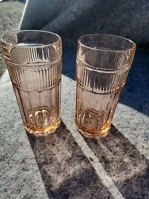 Buy VTG Anchor Hocking Annapolis Rosewater Ice Tea Glass Pink Tumbler Tall Glassware • 18.92£