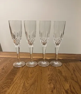 Buy Royal Doulton Highclere Champagne Flutes Set Of 4 Cut Crystal • 75£