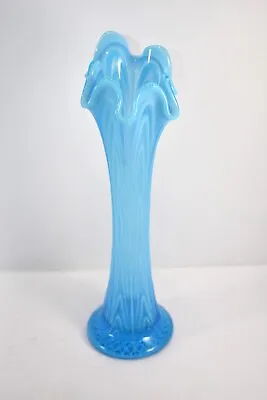 Buy 1907 Rare Fenton Vaseline Opalescent Blue Glass Boggy Bayou  12  Vase • 135.12£