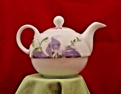 Buy Laura Ashley Tea For One Lily Pattern Tea Teapot Cup • 10£
