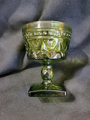 Buy Colony Park Lane Avocado Green Sherbet Goblet Indiana Glass MID Century Modern • 5.74£