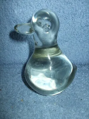 Buy Wedgwood Studio Style Clear Art Glass Duck Paperweight • 14.41£