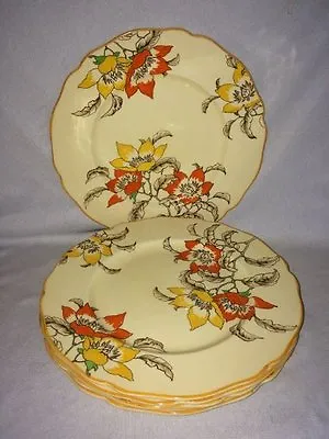 Buy **VERY RARE** Royal Doulton 'Magnella' 5 X 10  Dinner Plates (D5128) • 65£