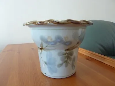 Buy The Highland Stoneware Planter / Flower Pot With Fluted Edges Celadon Pattern  • 24.99£