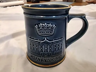 Buy Chatsworth House Blue Coffee Mug Holkham England *EXTREMELY RARE* • 28.72£