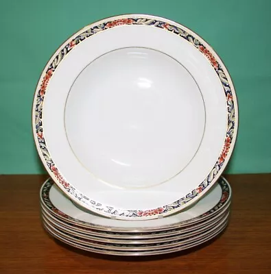 Buy Set Of 6 Spode  Orient  Pattern Bone China Rimmed Soup Plates  Mint Condition • 45£