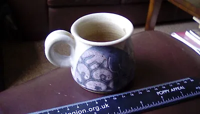 Buy Cute Small Diana Worthy Crich Studio Pottery Mug. 2.5  Tall, Rim & Base. • 16£