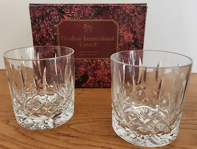 Buy DOULTON Crystal Glass Whiskey Tumbler Set NEPTUNE RUMMER Vintage NEW OPEN BOX • 35.50£