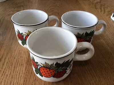 Buy 3 X Simpsons Pottery Strawberry Fair Tea Mugs • 10£