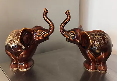 Buy A Pair Of 2 Vintage Fosters Pottery Elephant Figurine Perfect • 19.99£