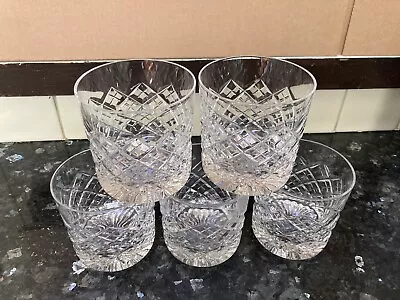 Buy 5 X Heavy Glass Whisky Tumbler Glasses • 24.99£