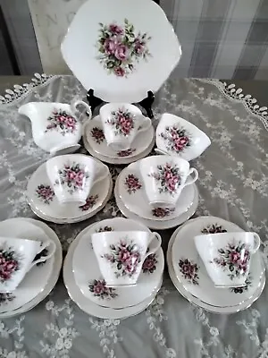 Buy Vintage China Tea Set Springfield Pink Rose  Design  • 15.45£